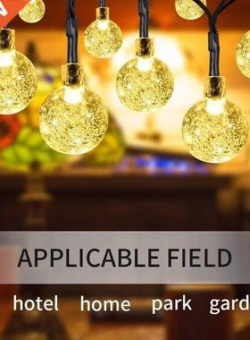 6.5M 30LED Crystal Ball Solar Lamp Power LED Strng Fary