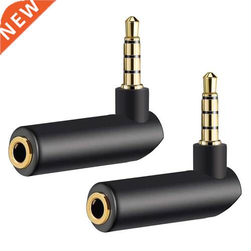2PCS .5mm Male to Female 90 Degree Right Angled Adapter Co