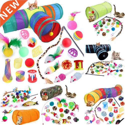 Cat Pets Toys Mouse Shape Balls Foldable Cat Kitten Play Tun