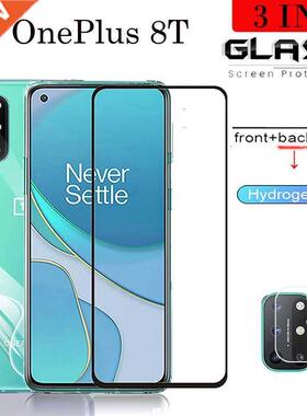 3 IN 1 Full Cover Front Tempered Glass For Oneplus 8T Back H