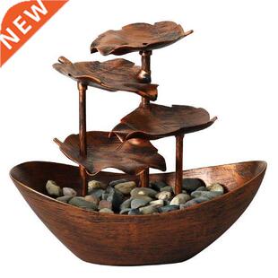Water Fountains Indoor 4-Tiers Lotus Leaf Relaxation Desk