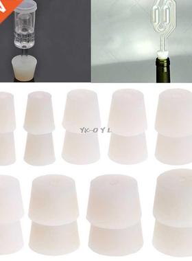 2 Pcs Silicone Rubber Plug Stopper With Hole Airlock Valve B