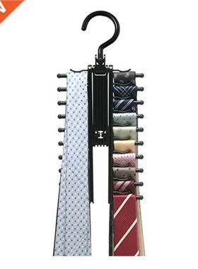 20 Rows of Non-slip Tie Silk Scarves Clips Rack Holder Tie H