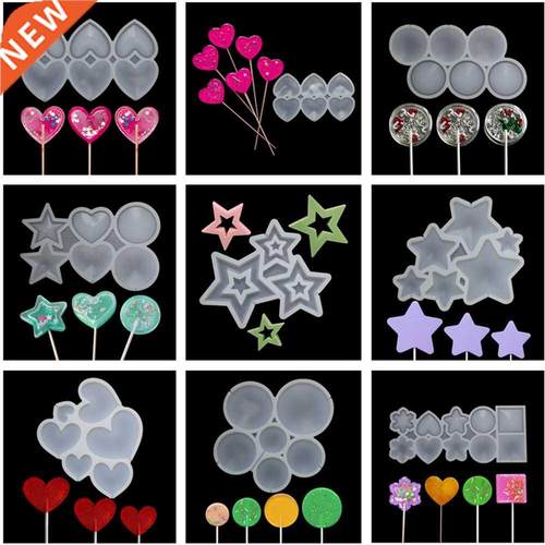 Varous Star/Round/Heart Lollpop Slcone Mold Chocolate Ca