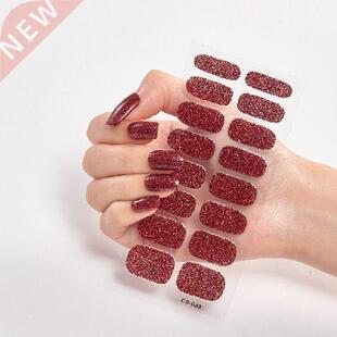 16pcs/sheet Glitter Gradient Color Nail Stickers Nail Wraps