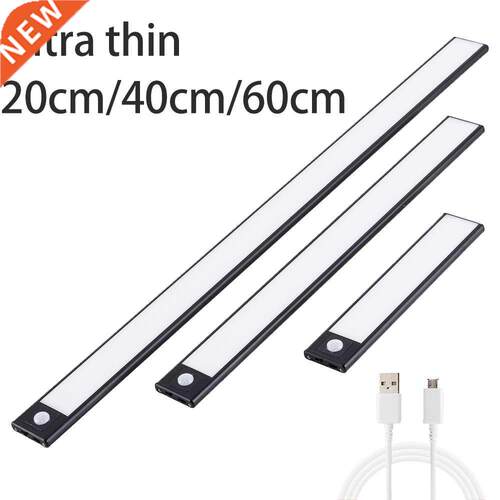 LED Nght Lght 20/30/40/60CM Moton Sensor Wreless USB Cab