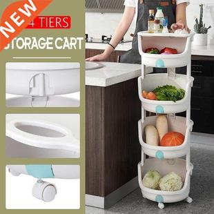 2/4 Tiers Home Storage Basket Shelf Multifunction Storage