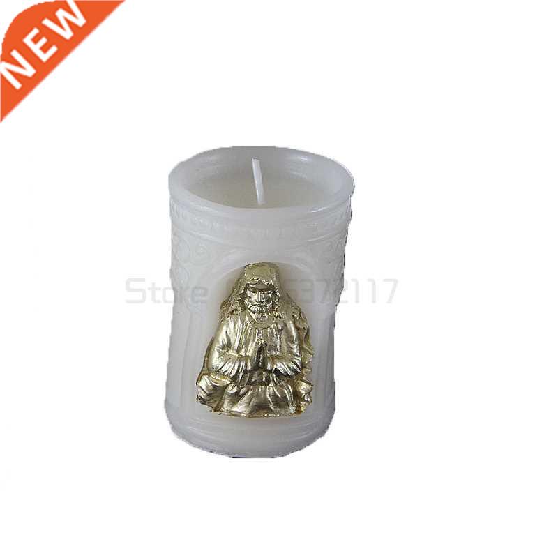New Year Church Candles Soap Mold Chocolate Silicone Candle