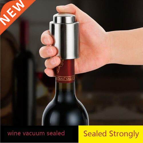 Elegant Silver Stainless Steel Bottle Cap Opener Vacuum