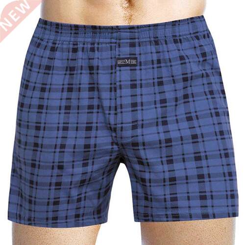 Arrow Pants Men Loose Panties Plaid Wide Leg Boxer Short Cot