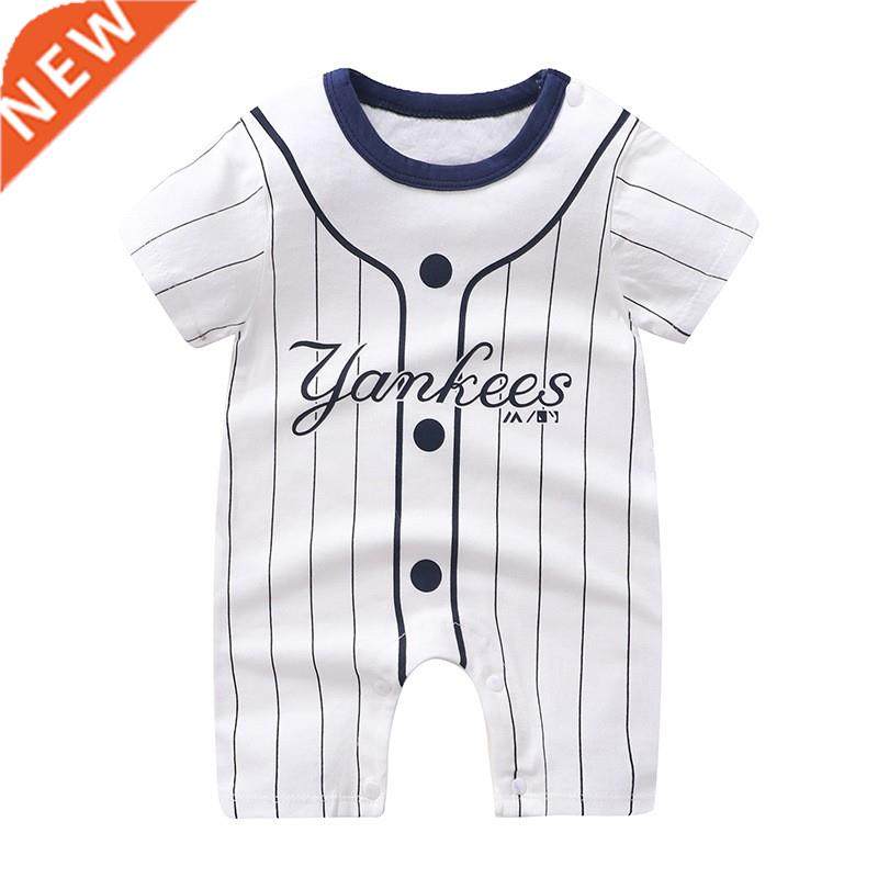 Baby Baseball Bodysuits 2021 Summer Baby Clothing Toddler Gi