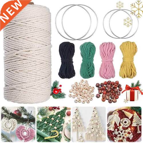 Macre Rope DIY Handmade Wooden Stick Color Kit Natural