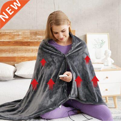 Winter Wearable Flannel Electric Heating Shawl Unisex Therap