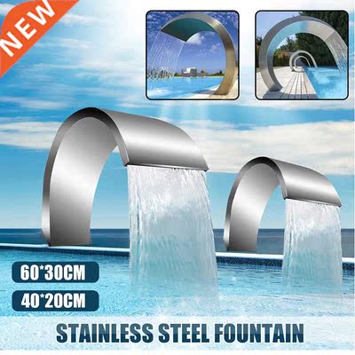 60x30cm/40x20cm Pool Waterfall Stanless Steel Water Spllwa