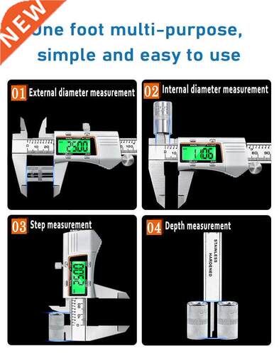 Stainless steel housing digital caliper 0-150mm measuring to