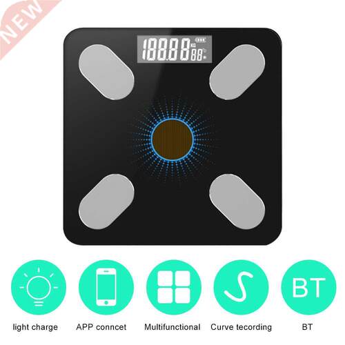 APP BT Body Intelligent Fat Scales Solar-Power Weight Scale