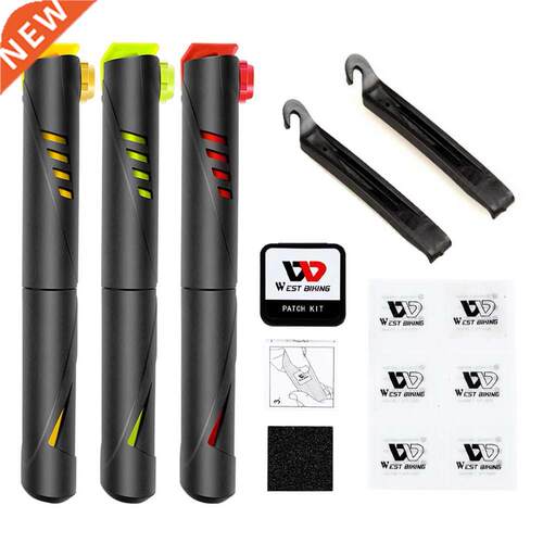 WEST BIKING Bicycle Tyre Pump Set Presta Schrer Valve MTB