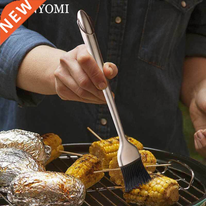 Silicone Basting Brush BBQ Grill Oil Sauce Brush Stainless S图片