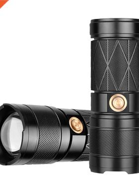 XHP100 LED Flashlight Torch USB Rechargeable Strong Light