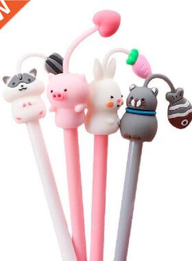 1 Kawaii Gel Pen 0.38mm Black Ink Pen Cartoon Cute Cute Pet