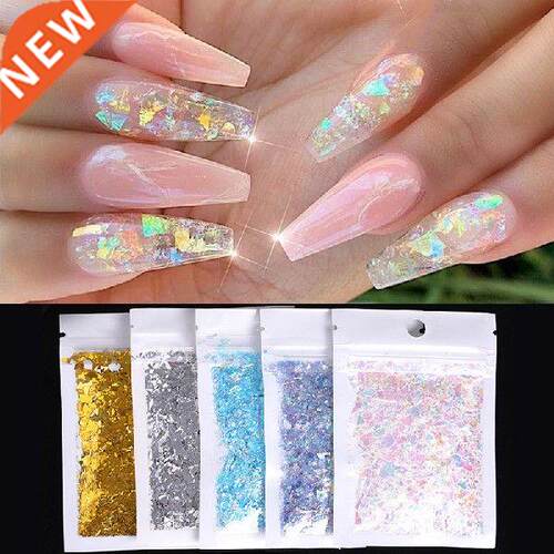 5g Candy Nail Sequins Irregular Colorful Nail Sequins Glass