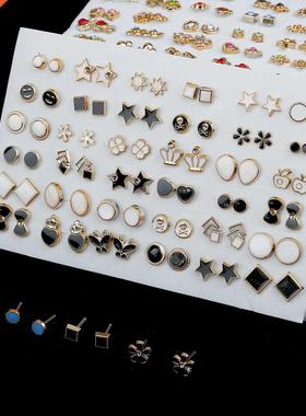 2022 rend 18-100Pairs Crystal Earrings Flower Geometric Anim