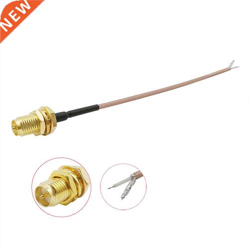 RP SMA Female to PCB Solder RF Coaxial Connector RG178 Cable