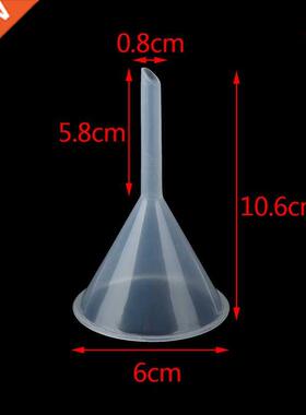 60mm Mouth Dia Laboratory Clear White Plastic Filter Funnel