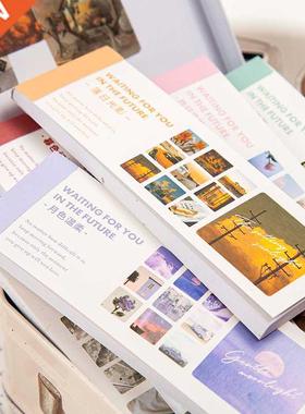 Dimi 30 Sheets Three Grid Strip Ins Stickers Falling Sun Sha