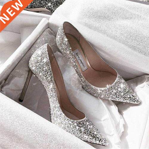 2022 Fashion Spring Autumn Woman 9CM/7CM High Heels Gold Sil