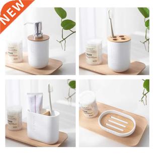 holder wood box Bamboo soap gargle toothbrush cup