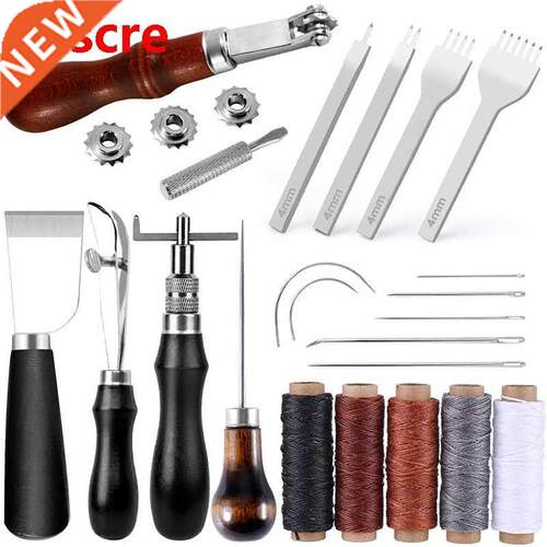 21 Pcs Leather Sewing Kit Waxed Thread Leather Needle And S