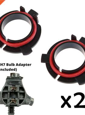 2Pcs H7 LED Car Headlig Bulb Base Holder Adapter Socket R