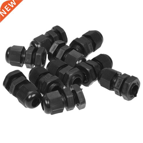 3-6.5mm Black Cable Gland Connector 10 Pcs