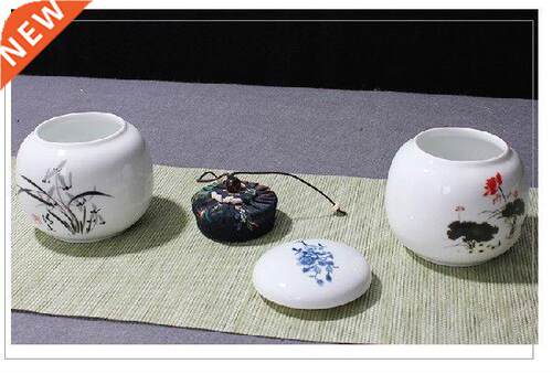1PC Chinese Tea Caddy Pottery Canister Container for Puer