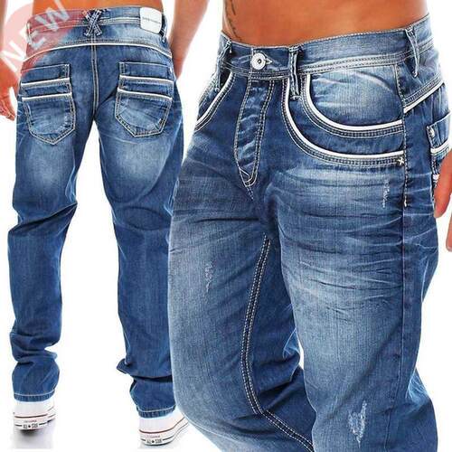 Straight Jeans Men High Waist Jean Spring Summer Boyfriend J