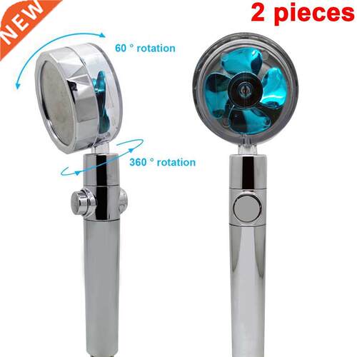 2 Peces Shower Head Hgh Pressure Water Savng Bathroom