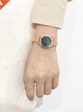 Women Fashion Luxury Golden Stainless Steel Watches Veins D