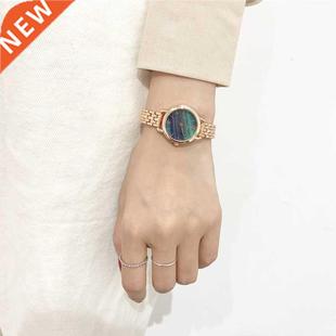 Women Fashion Luxury Golden Stainless Steel Watches Veins D