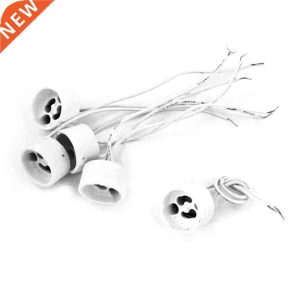 AC 250V 2A GU10 Ceraic Socket LED Light Lap Holder 5 Pcs