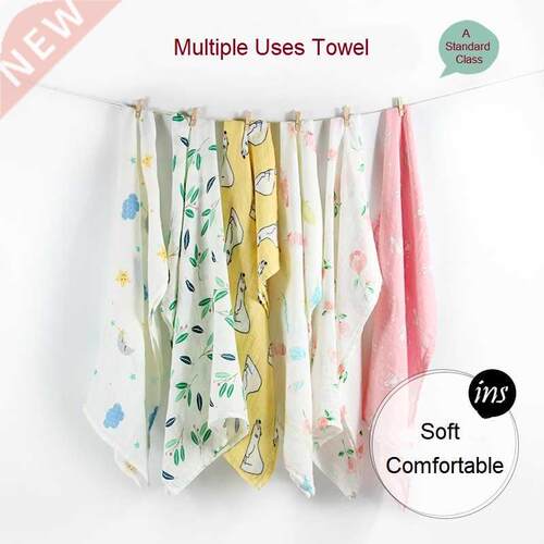 Newborn Blankets Bamboo Bath Baby Swaddle Kids Muslin Organi