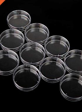 10Pcs Sterile Plastic Petri Dishes Lab Cell Tissue Culture D