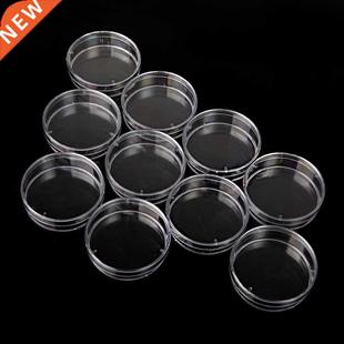 10Pcs Sterile Plastic Petri Dishes Lab Cell Tissue Culture D