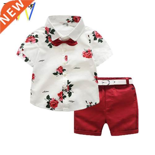 boys summer boy shirt shorts kids clothes Tops for children