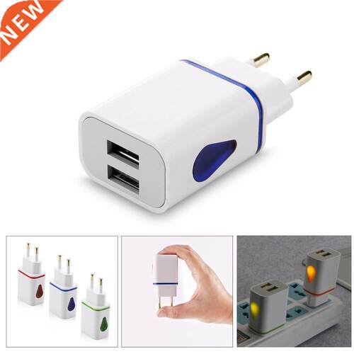 US Wall Charger Dual Port 5V 2A Adapter Output Travel Plug