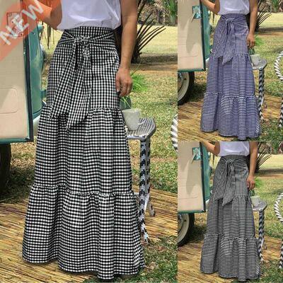 Women Long Maxi Skirts Celmia 2022 Autumn Vintage High-Waist