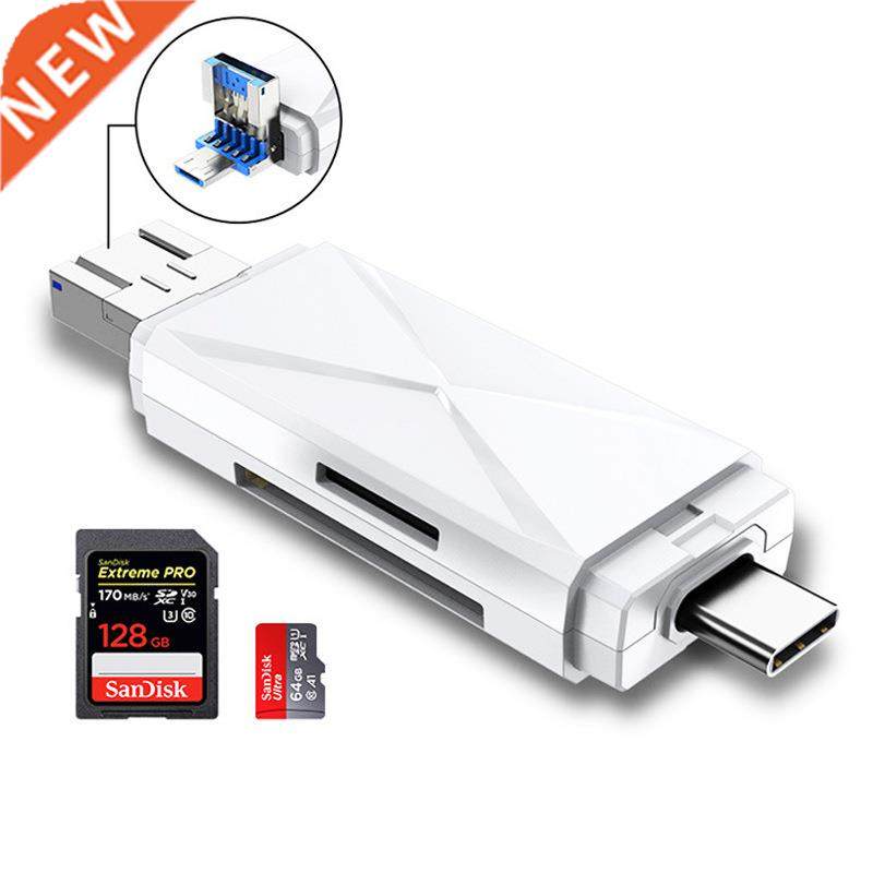 3 IN 1 USB 3.0 Type C Card Reader SDHC SD TF MicroSD Card Re