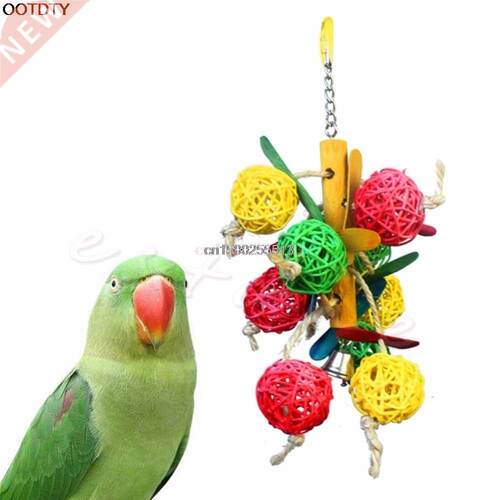 Colorful Funny Pet Birds Parrot Parakeet Cockatiel Chew Ball