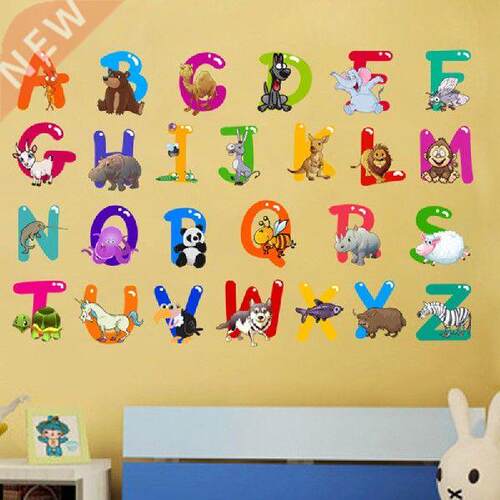 Movable Colorful Cartoon Animal 26 Letter Learning Wall