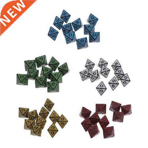 10 Pcs 8-Sided Single-Color Pohedral Dice Acrylic